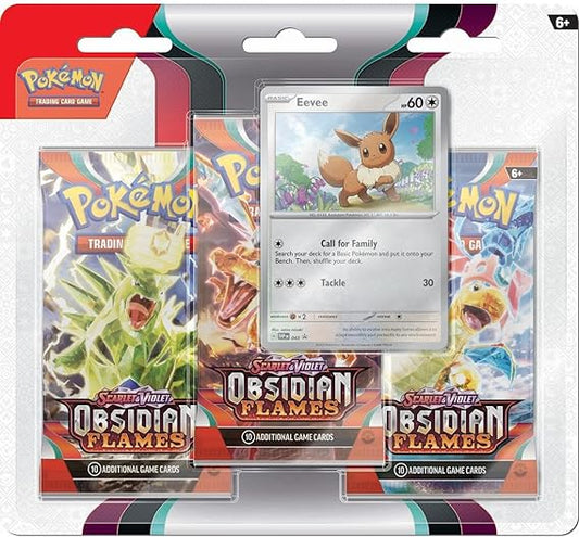 POKEMON TCG: Scarlet and Violet: Obsidian Flames: 3 Pack Booster Blister