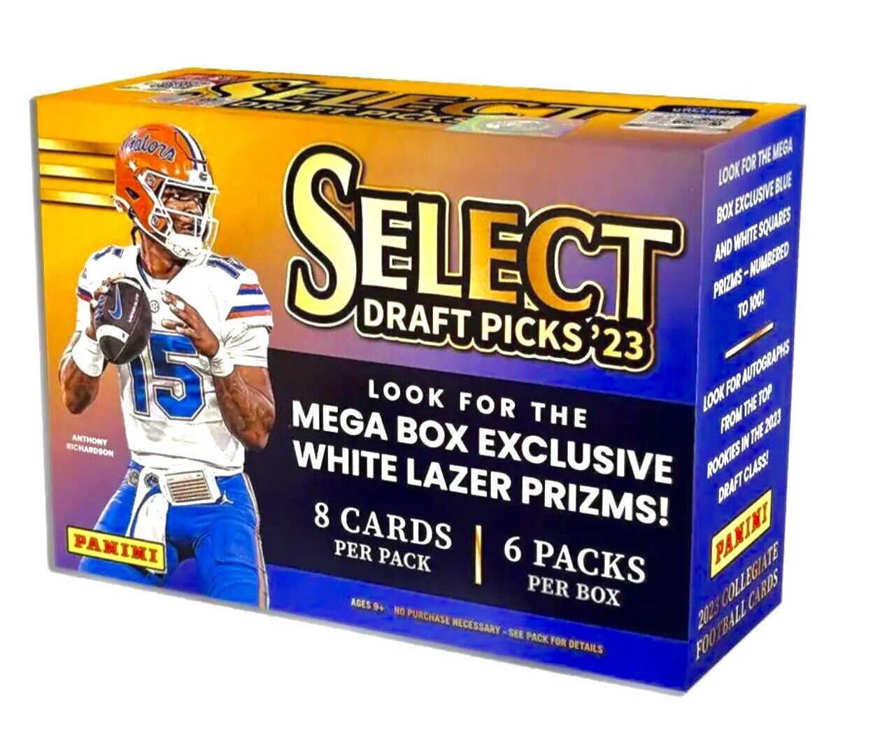 2023 Panini Select Draft Pick Football Trading Card Mega Box